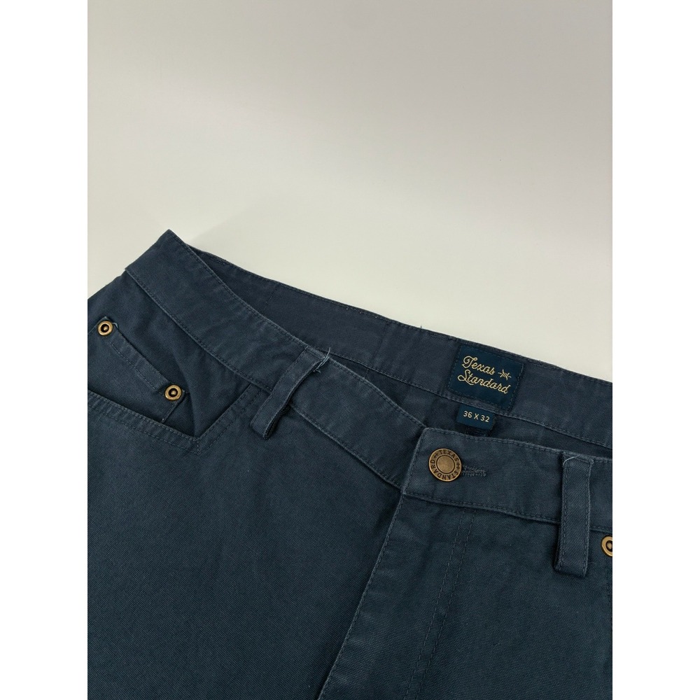 Texas Standard Mens Navy Blue 5-Pocket Field Pants Straight Leg 36x32